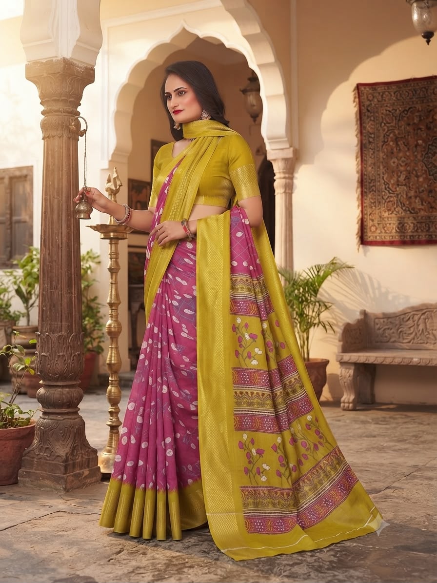 Sunshine Bloom Saree