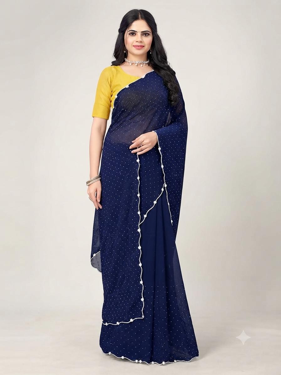 Midnight Pearl Saree